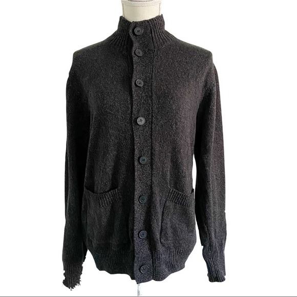 Oscar de la Renta Gray button down cardigan size S - Picture 6 of 11